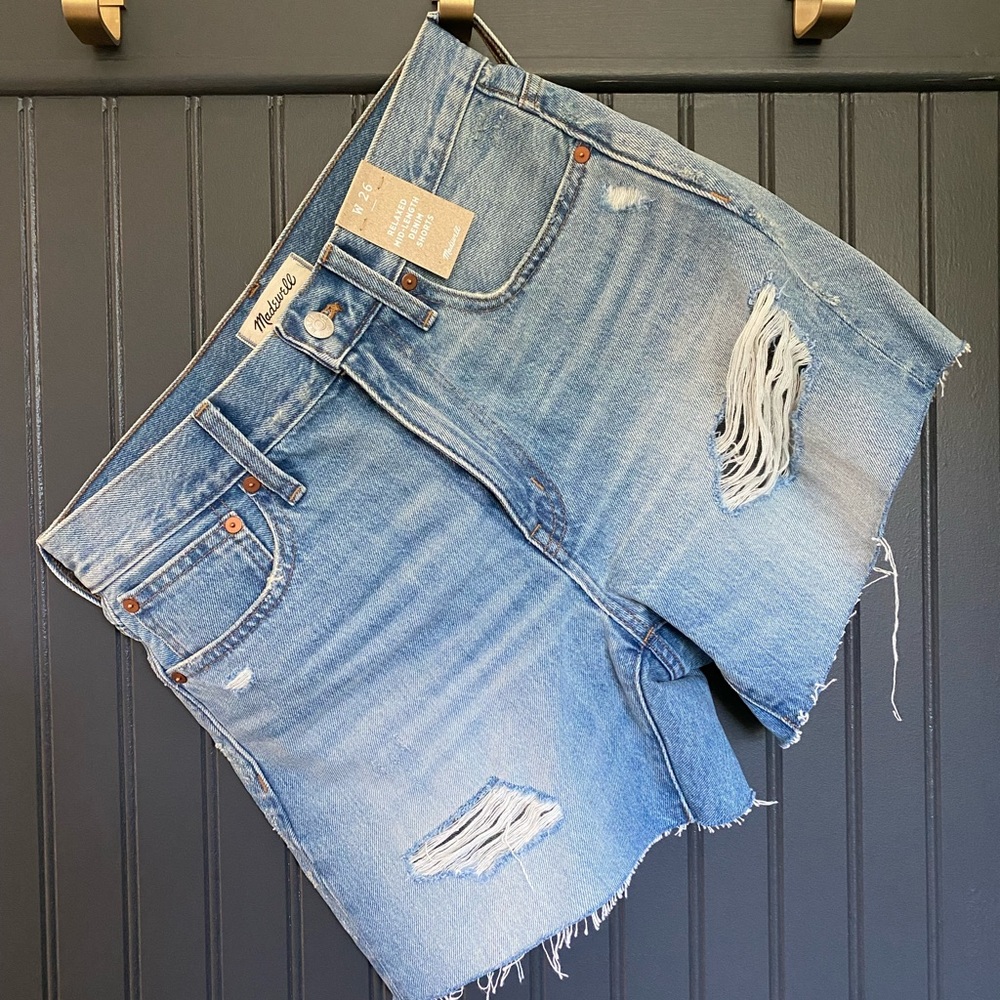 Madewell Relaxed Mid-Length Denim Shorts W26 NWT